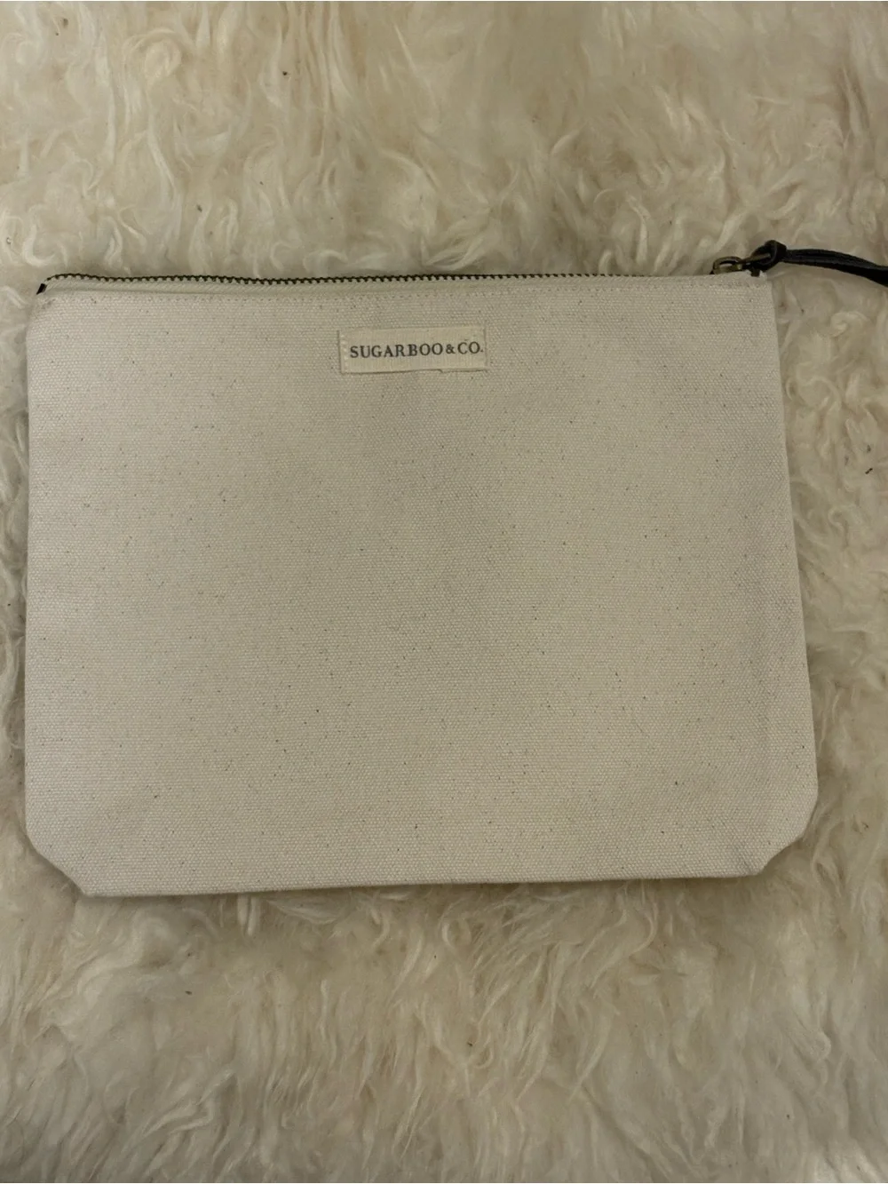 SugarBoo & Co “Your Attention Please” Canvas Zip Bag